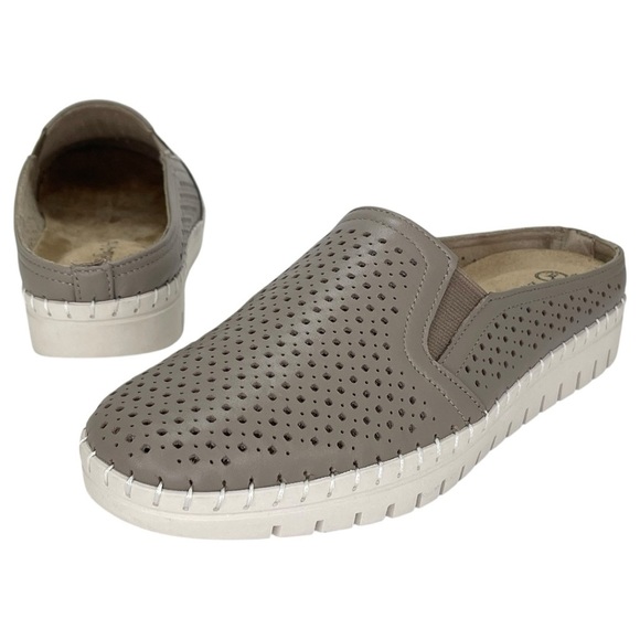 Bella Vita Refresh Taupe Leather Comfort Womens Mules Size 6M - Picture 9 of 12